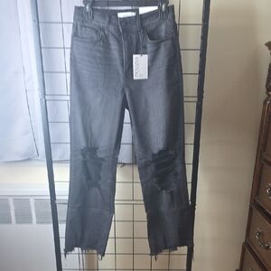 Anna Charcoal Distressed Cropped Jeans